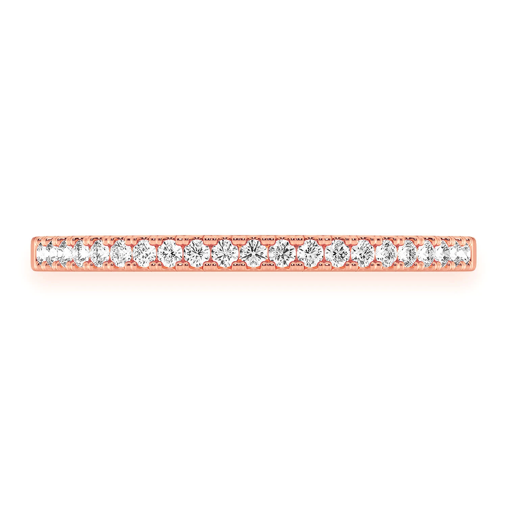 Classic Single Row Band Ring in 14K rose gold, front view