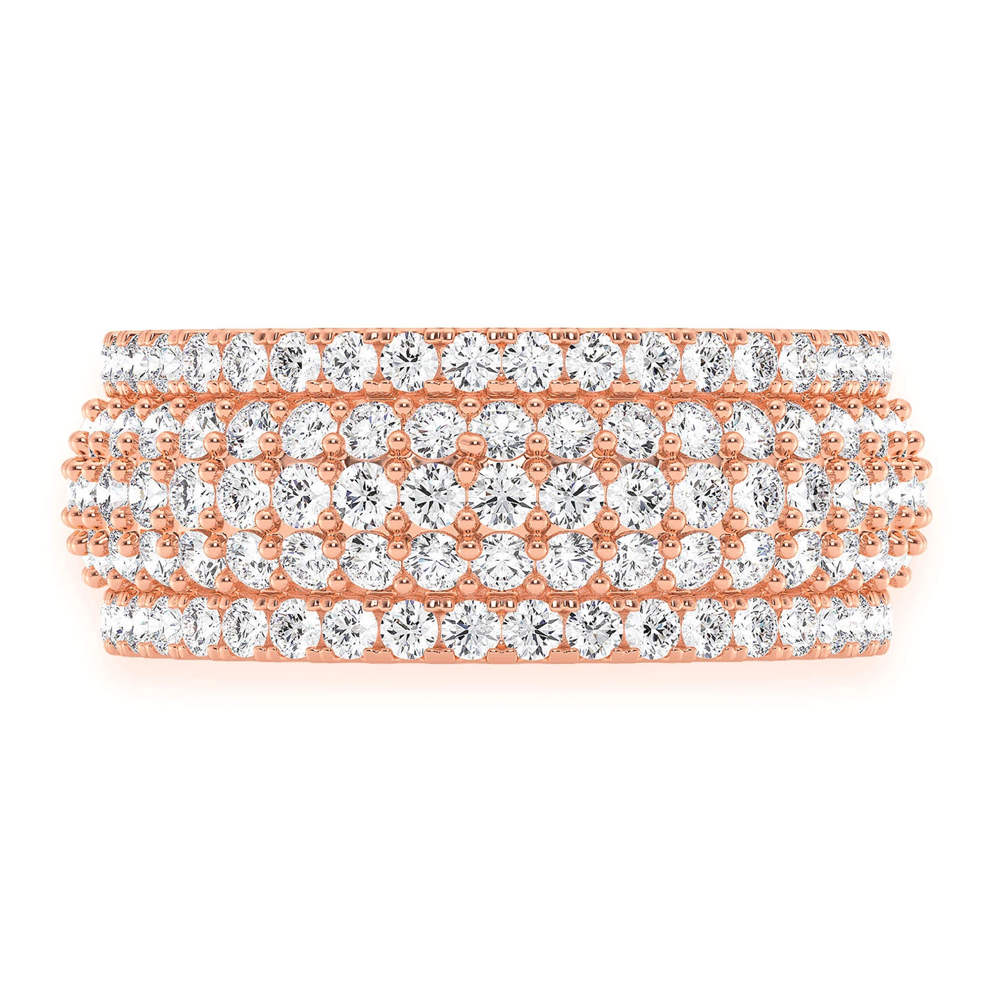 Scallop Band Ring in 14K rose gold, front view