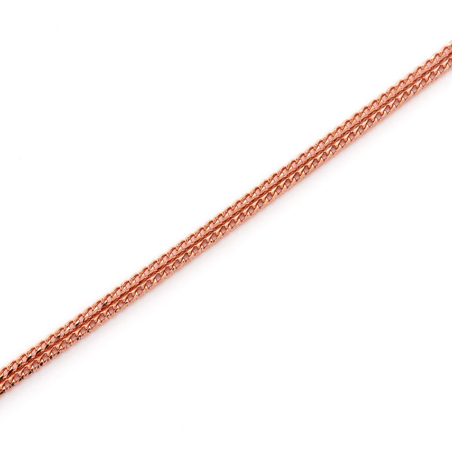 Franco Gold Chain in 14K rose gold, 1.5mm width, detail view