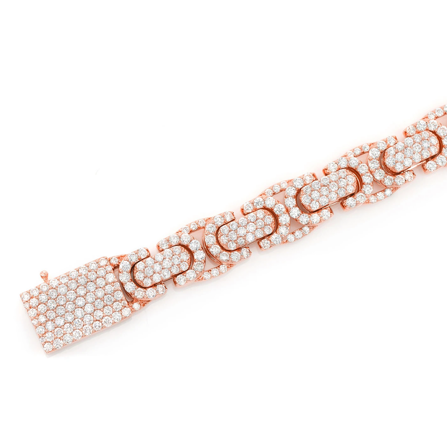 Byzantine Diamond Bracelet in 14K rose gold, detail view