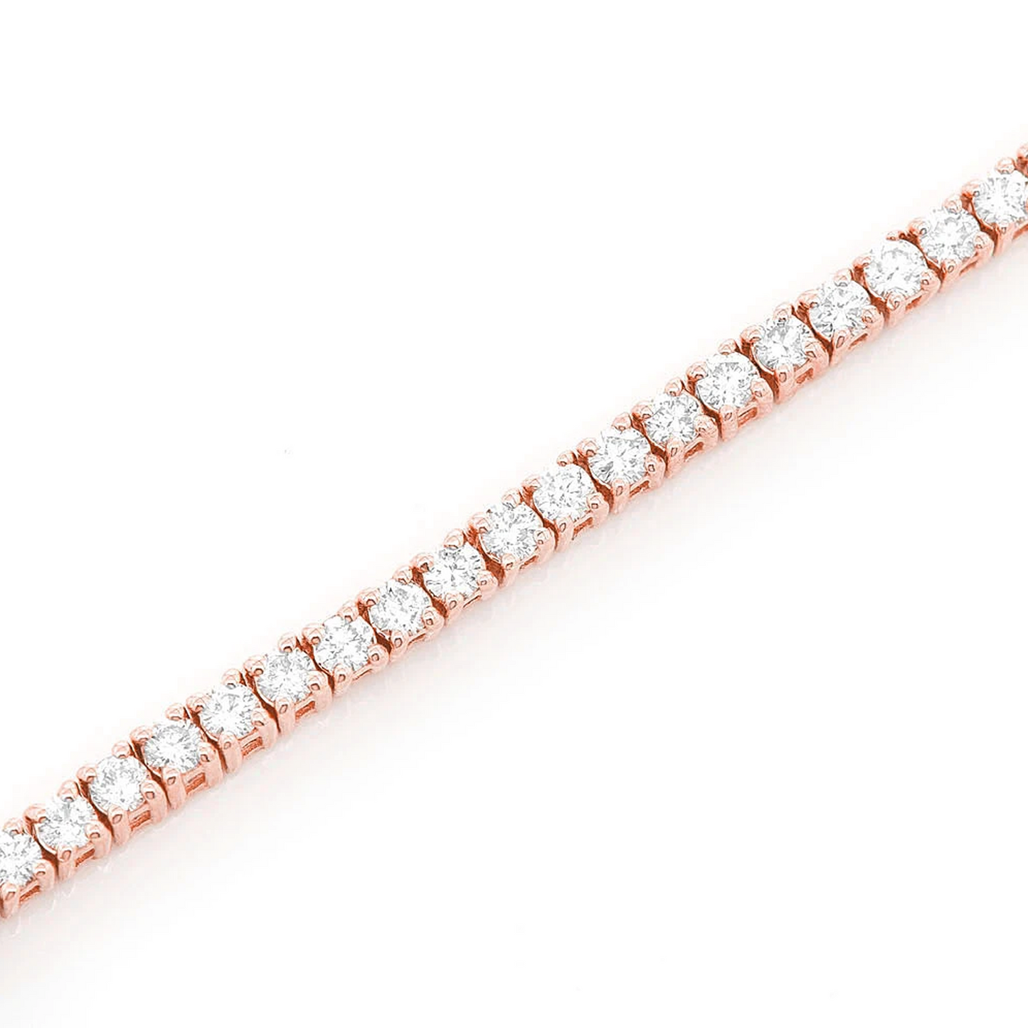 Prong Diamond Tennis Bracelet in 14K rose gold, 2pt / 2.00ctw, detail view