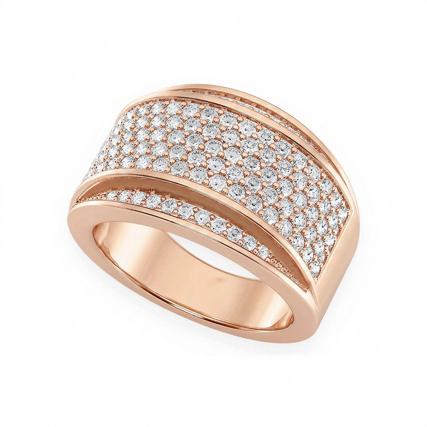Bandana Diamond Ring in 14K rose gold, detail view