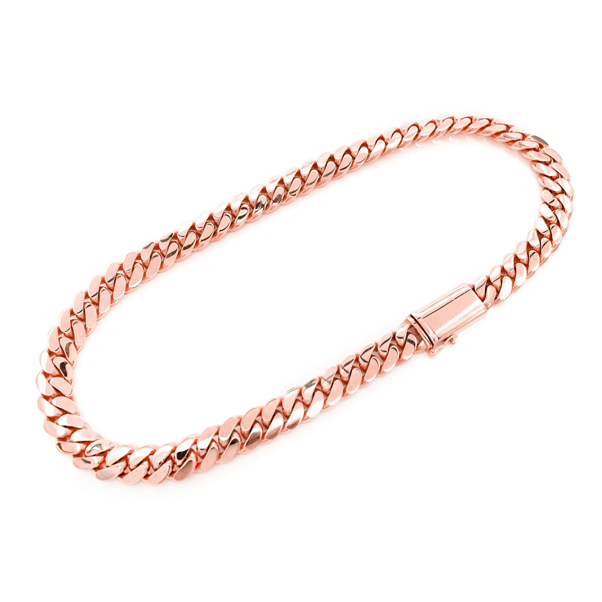 Miami Cuban Gold Chain in 14K rose gold, 18mm width, alternate view