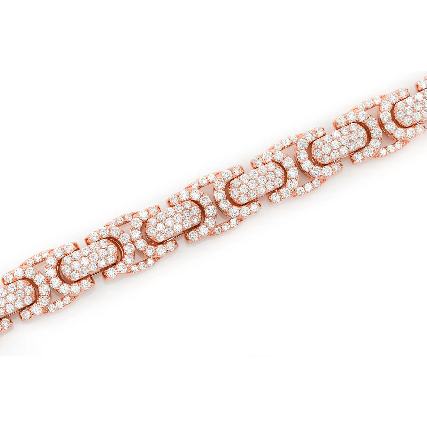 Byzantine Diamond Bracelet in 14K rose gold, side view