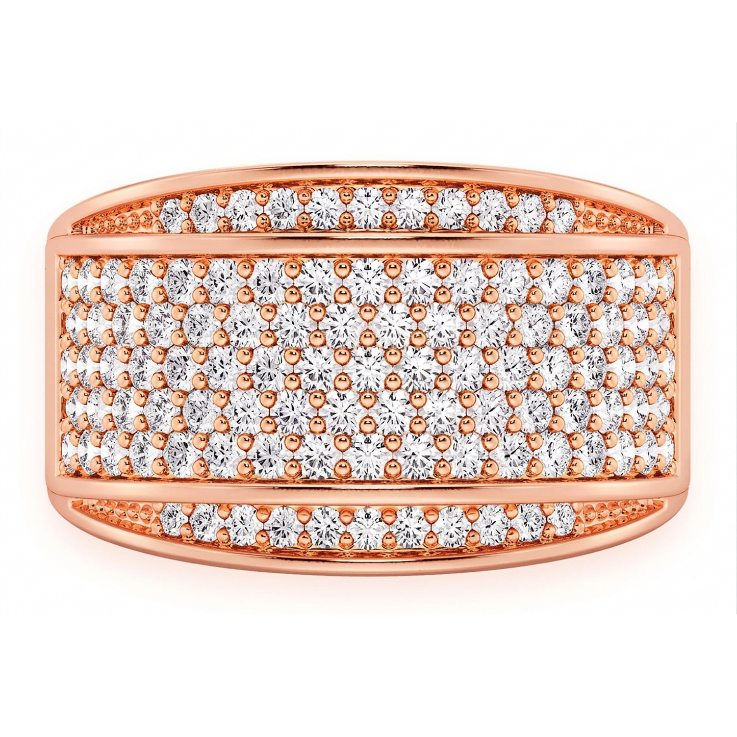 Bandana Diamond Ring in 14K rose gold, front view