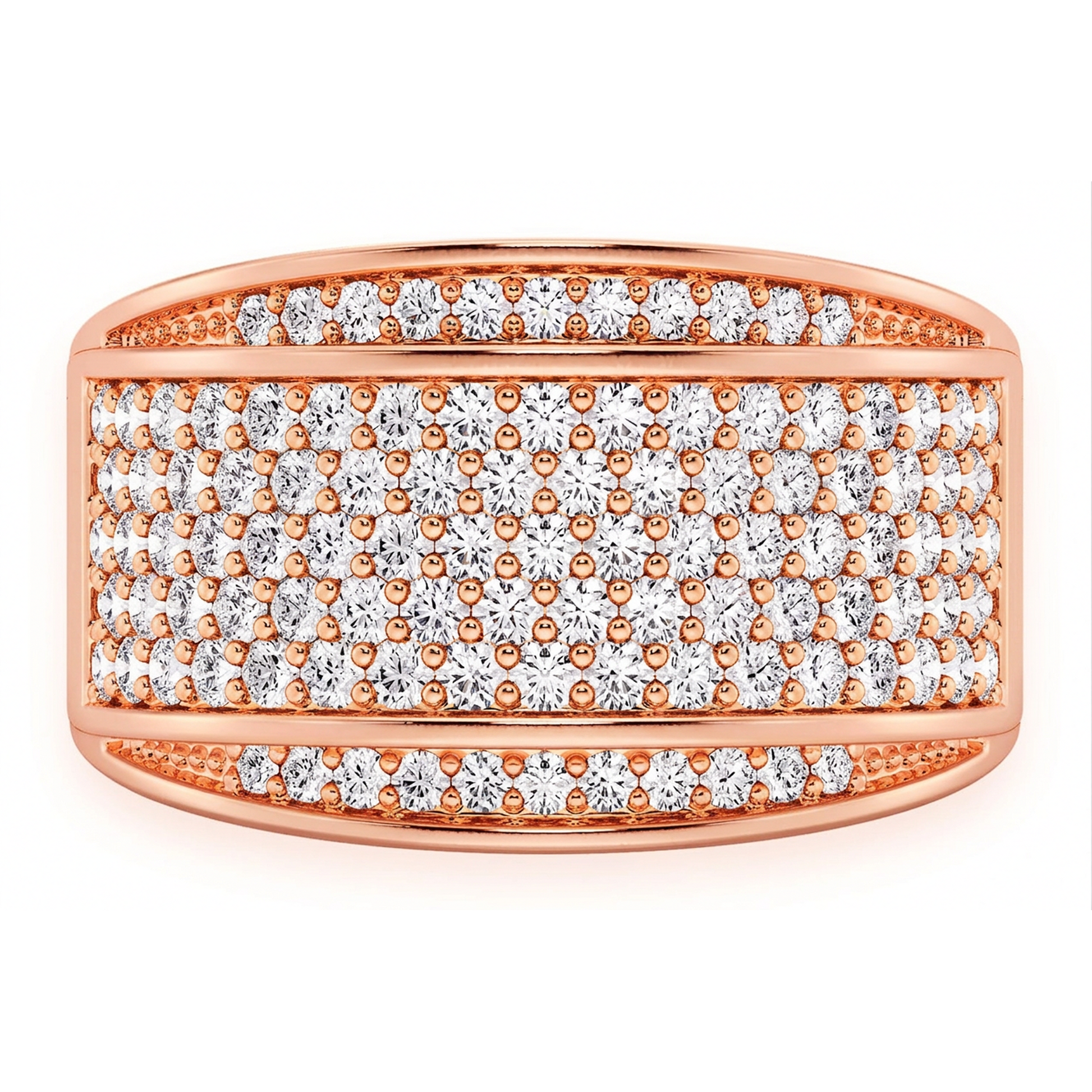 Bandana Diamond Ring in 14K rose gold, front view