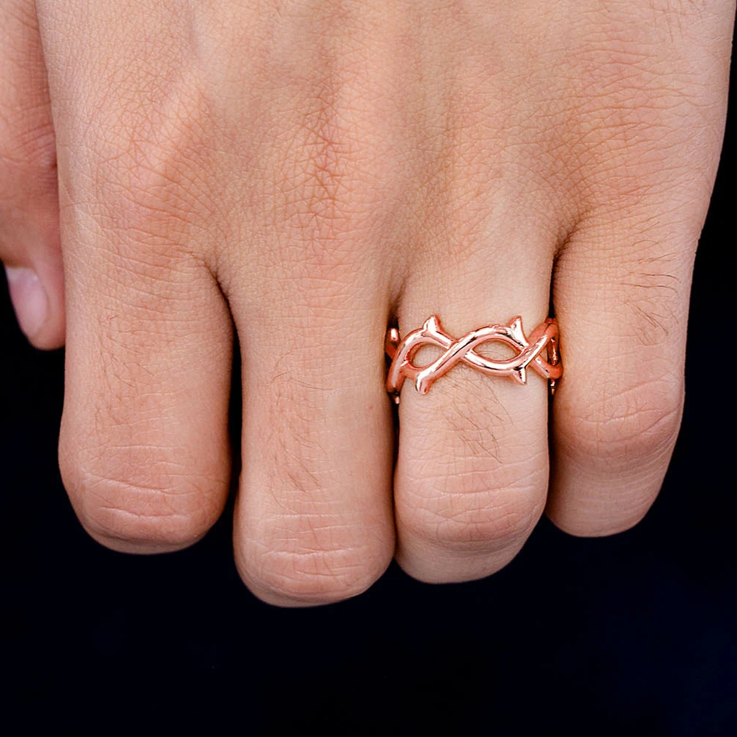 Thorn Ring in 14K rose gold, alternate view
