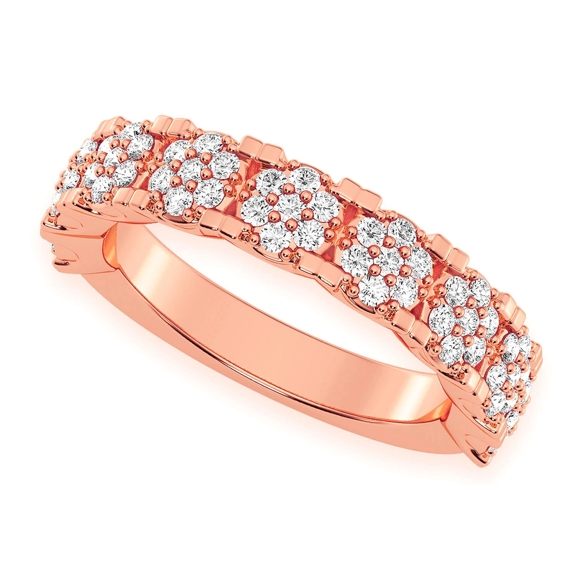 Briar Cluster Diamond Ring in 14K rose gold, detail view