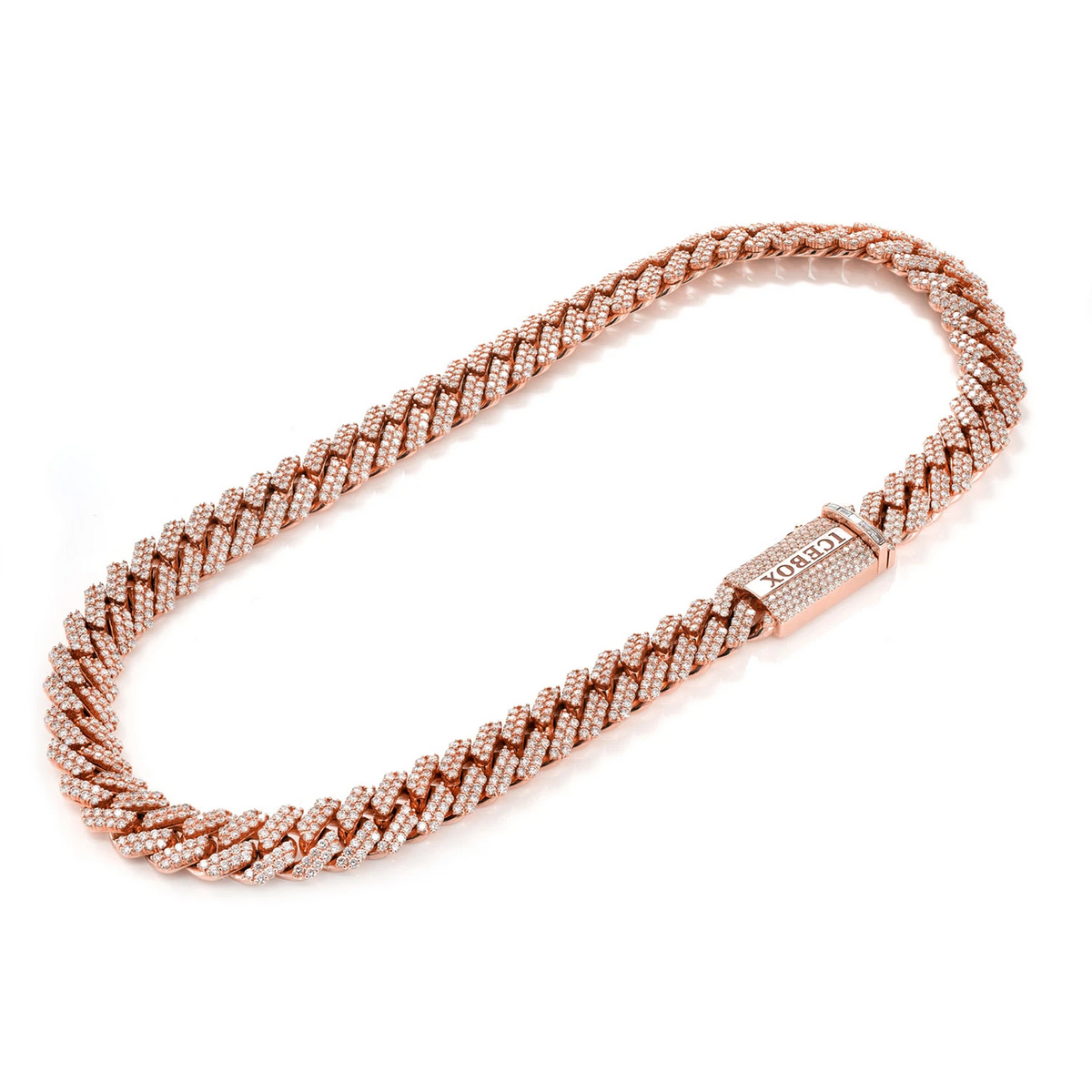 15mm Raised Prong Diamond Cuban Link Necklace