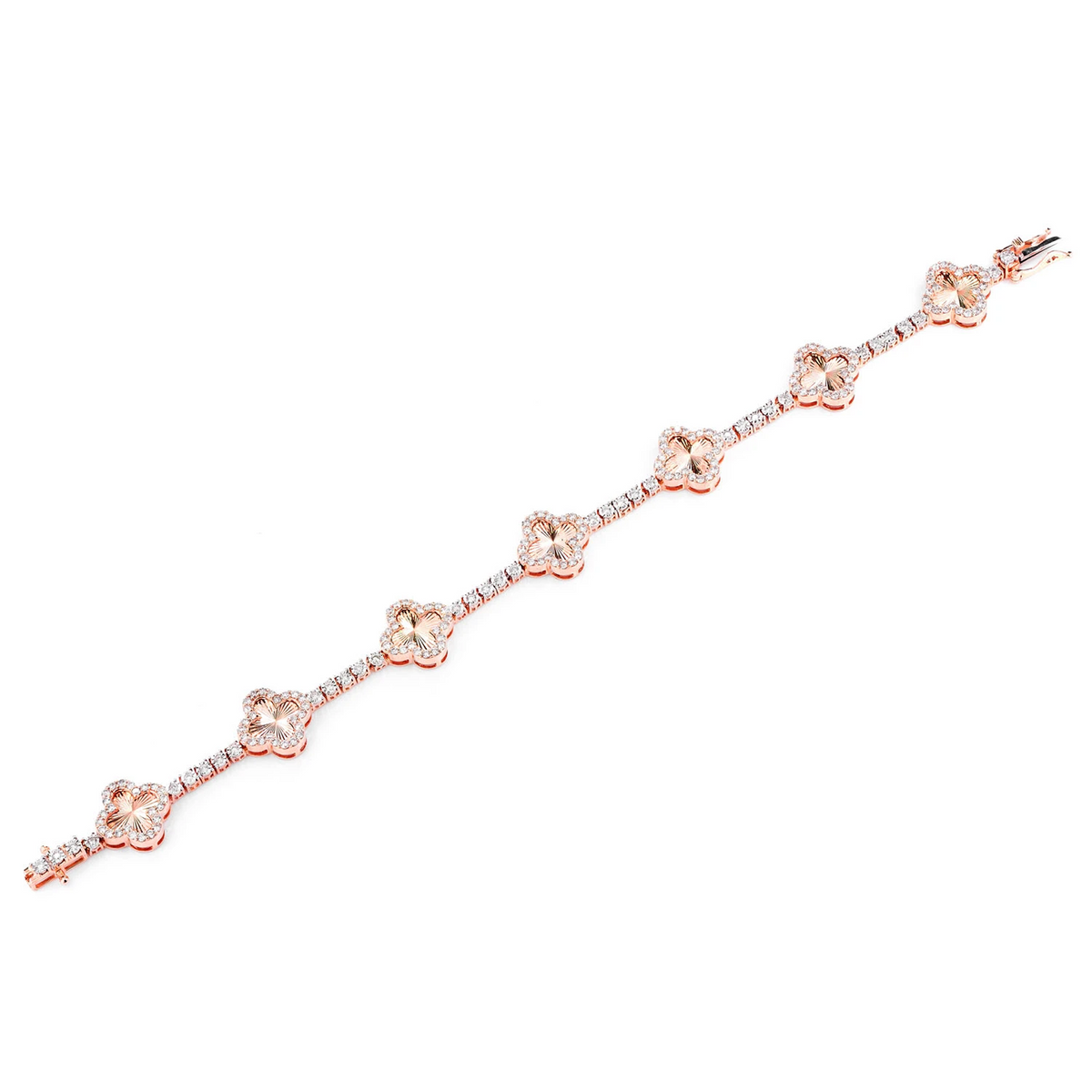 Miracle Clover Link Diamond Tennis Bracelet