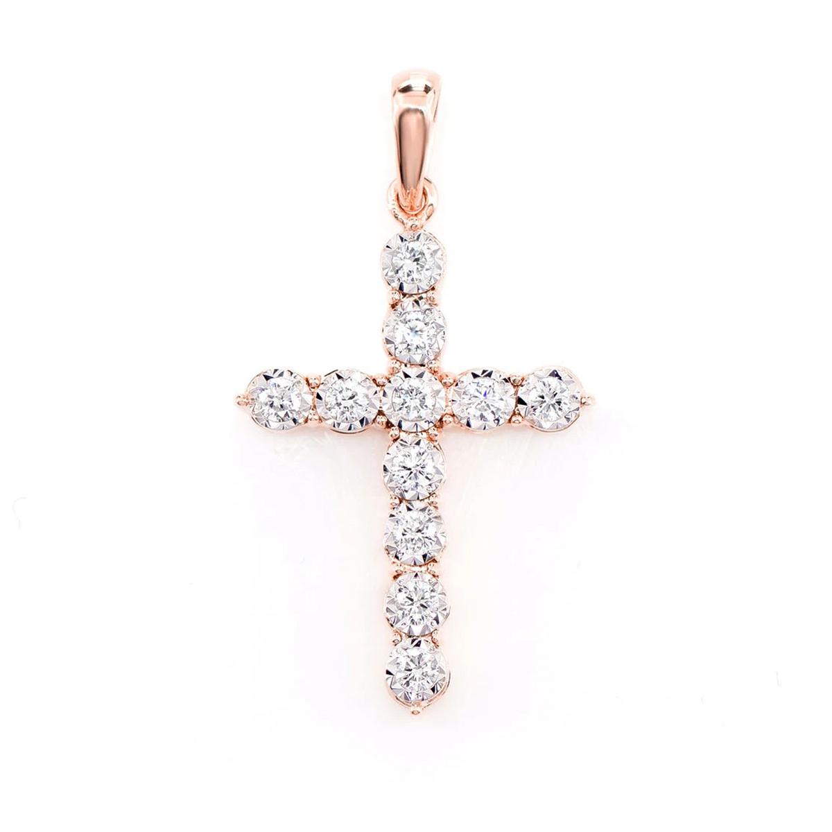 Bitty Miracle Set Diamond Cross Pendant