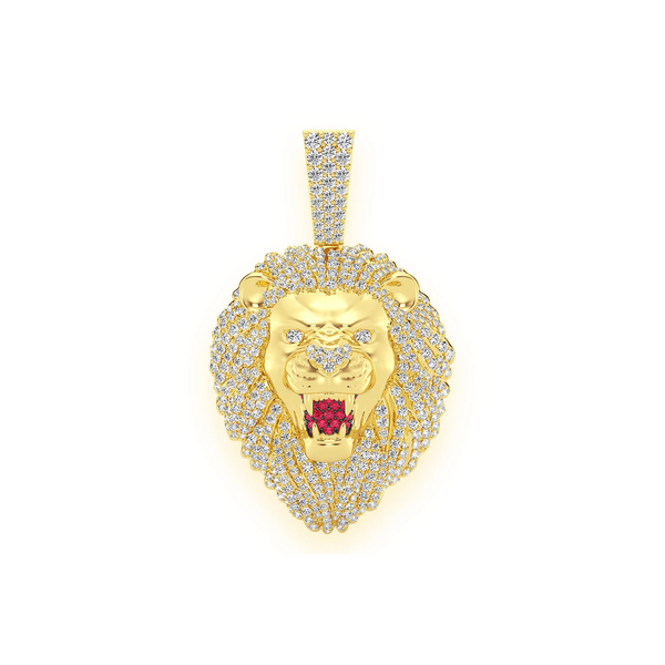 Roaring Lion Diamond Pendant