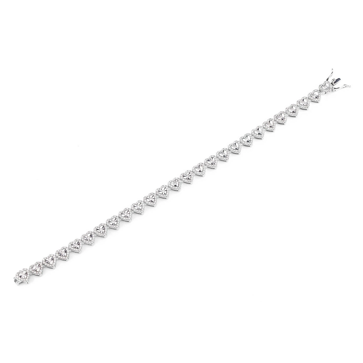 Miracle Set Heart Link Diamond Bracelet