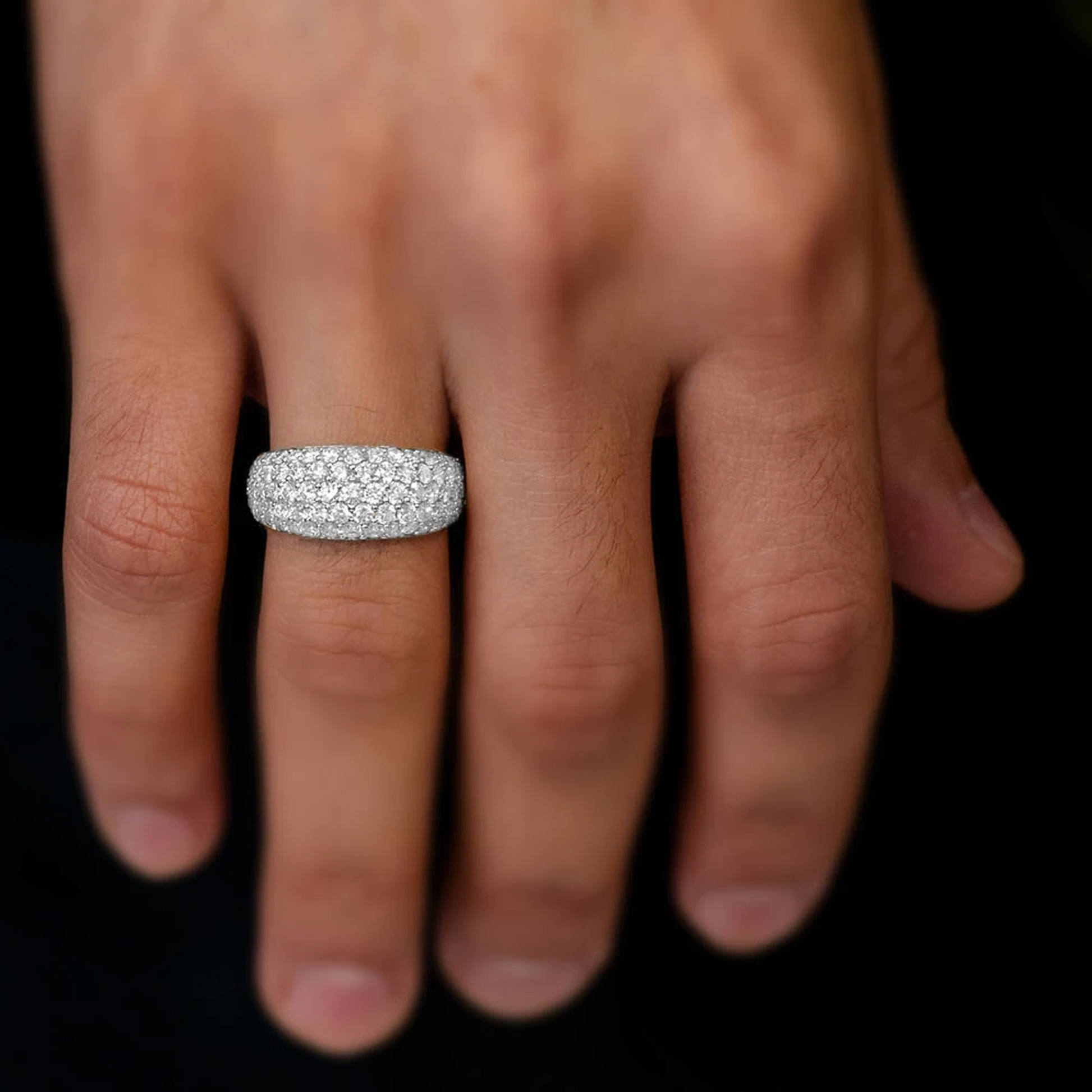Bubbly Diamond Ring in 14K white gold, alternate view