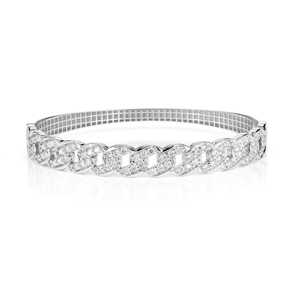 Diamond Curb Link Bangle Bracelet