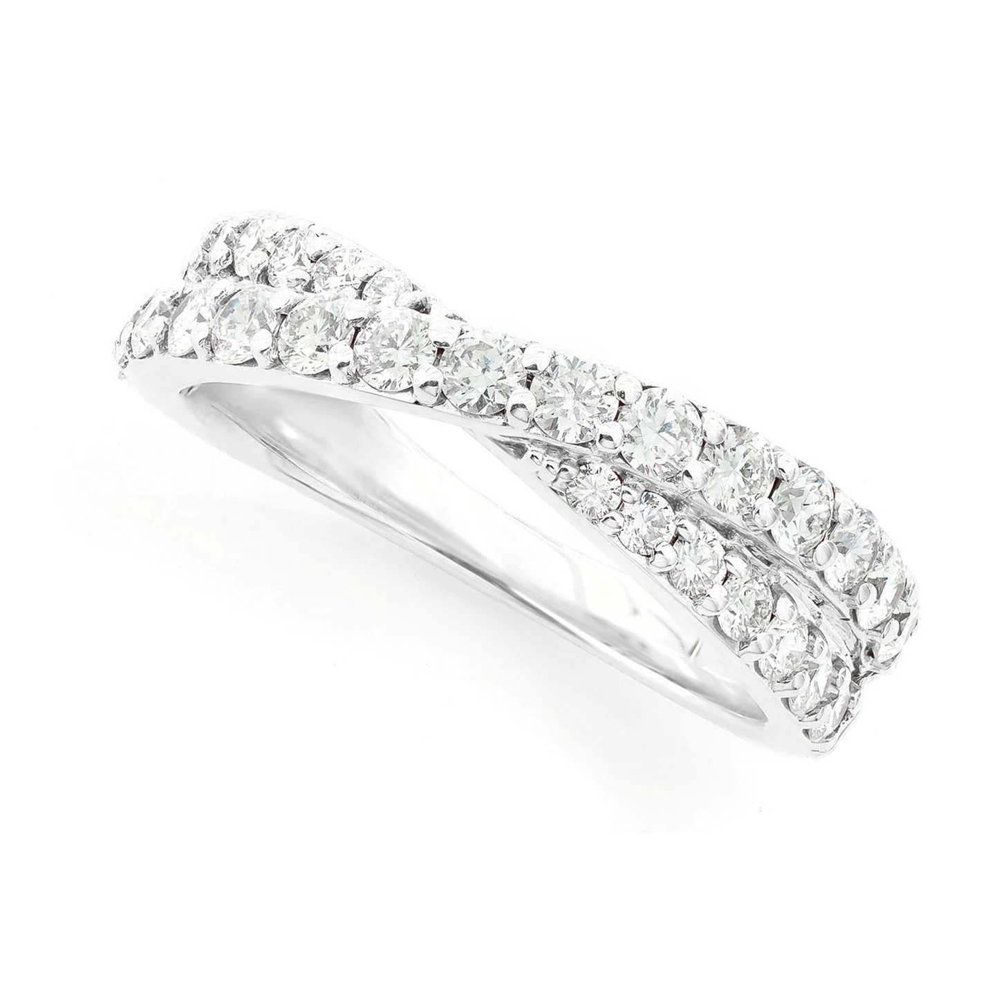Crossover Ring in 14K white gold, detail view