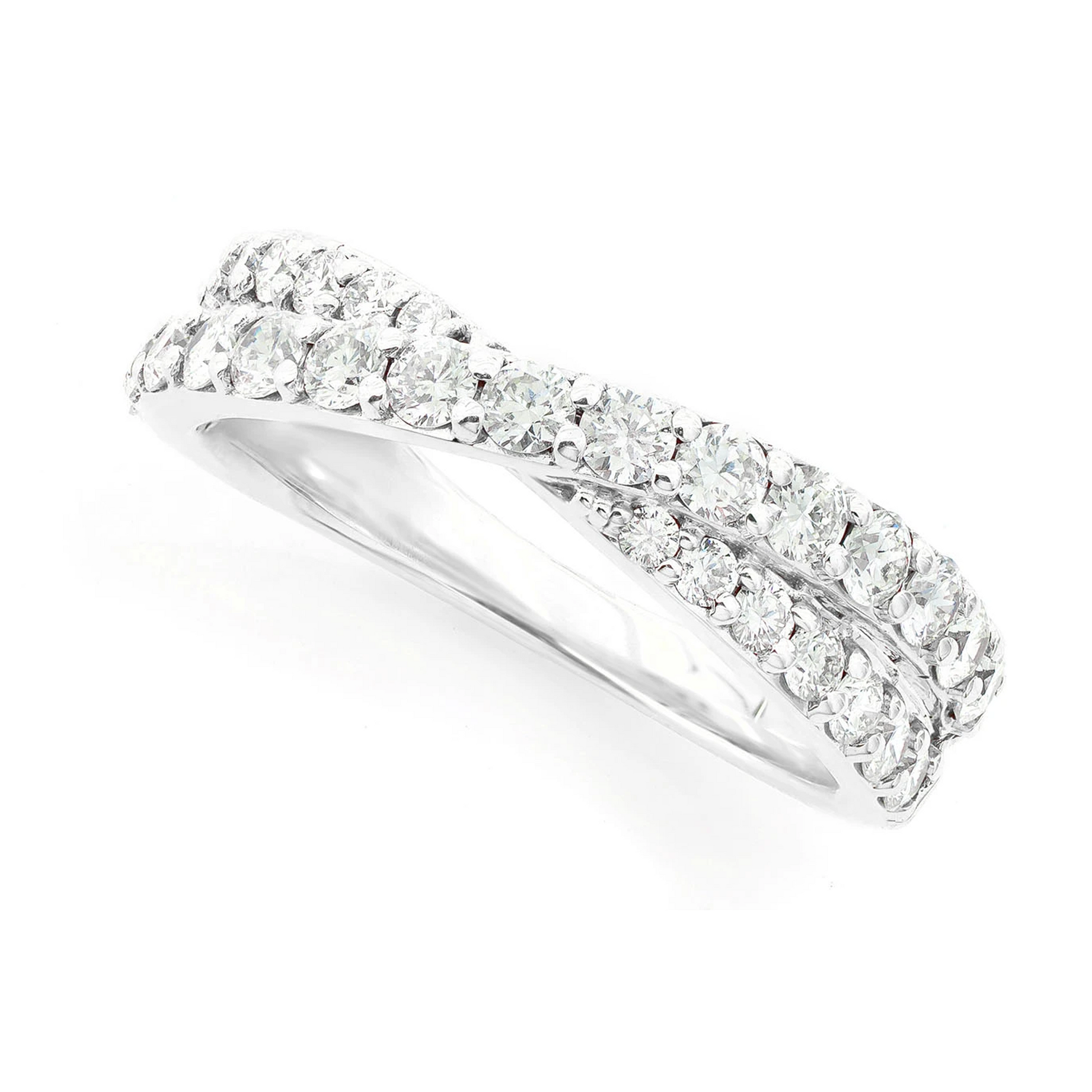 Crossover Ring in 14K white gold, detail view