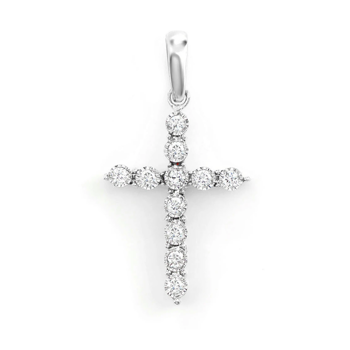 Tiny Diamond Cross Pendant