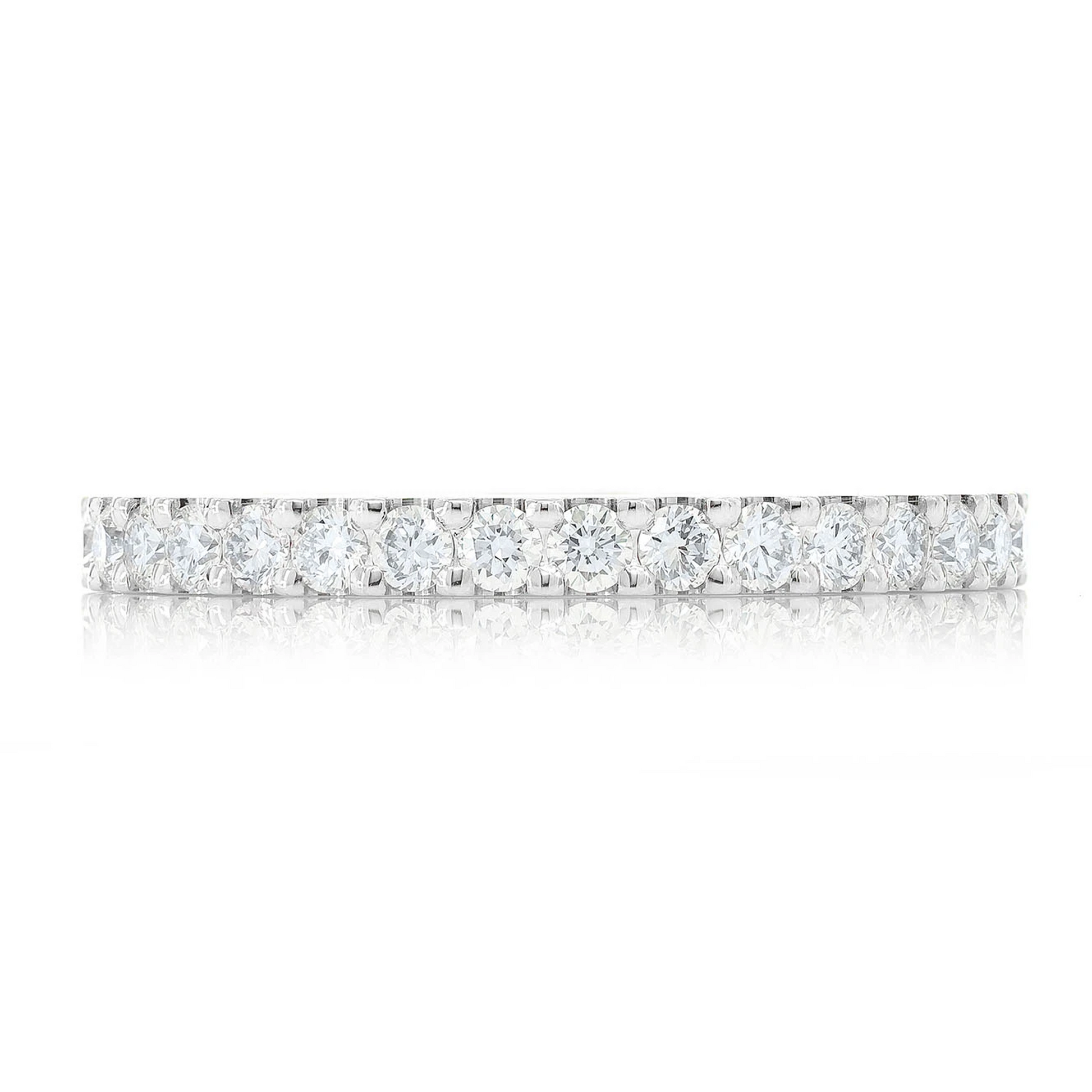 Classic Eternity Diamond Ring in 14K white gold, front view
