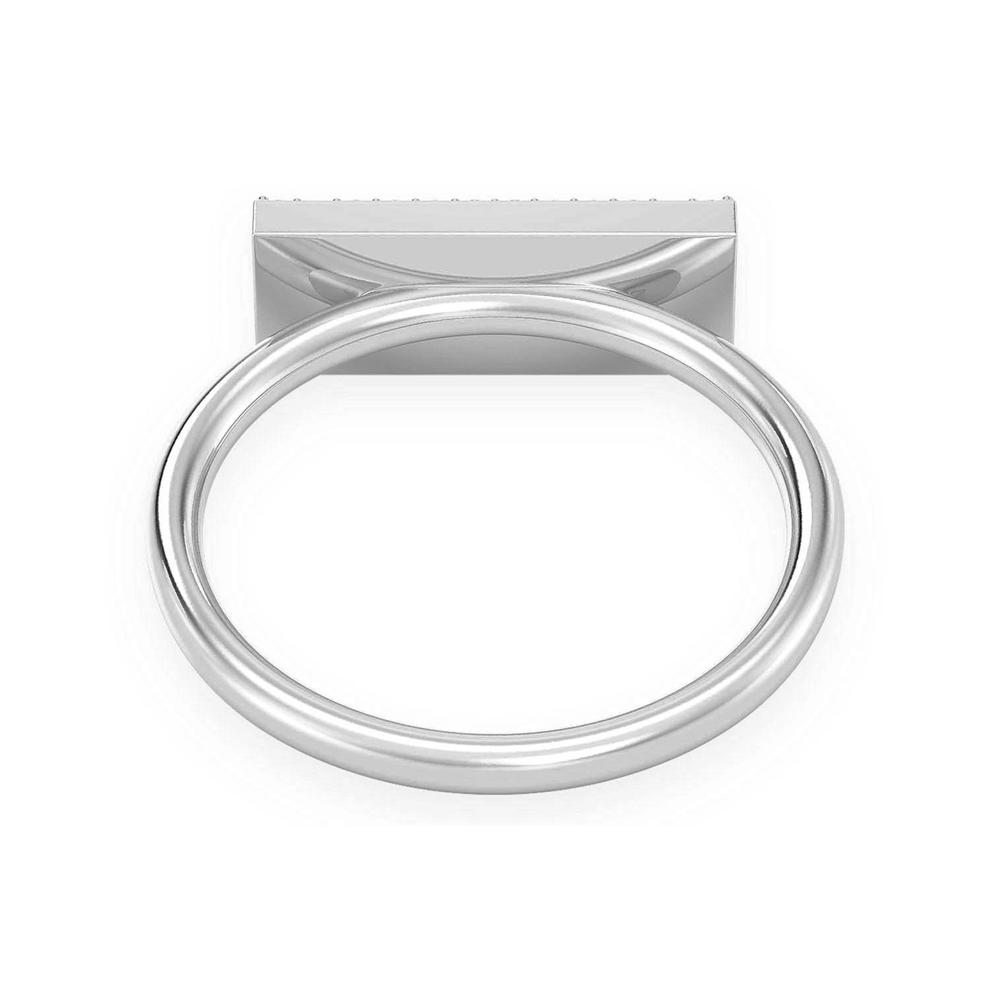 Icebox Logo Silhouette Diamond Ring in 14K white gold, alternate view
