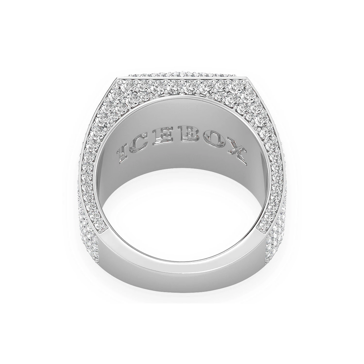 Pyramid Ring 14k in white gold, detail view