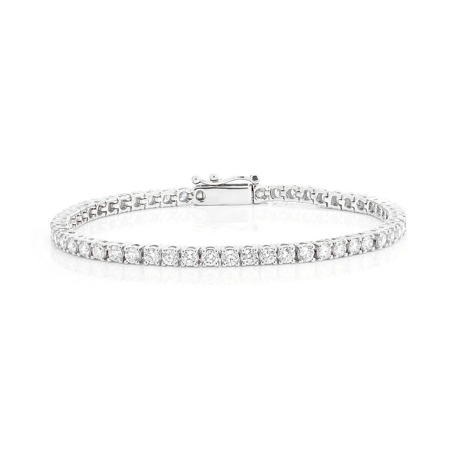 Prong Diamond Tennis Bracelet in 14K white gold, 12pt / 8.25ctw, front view