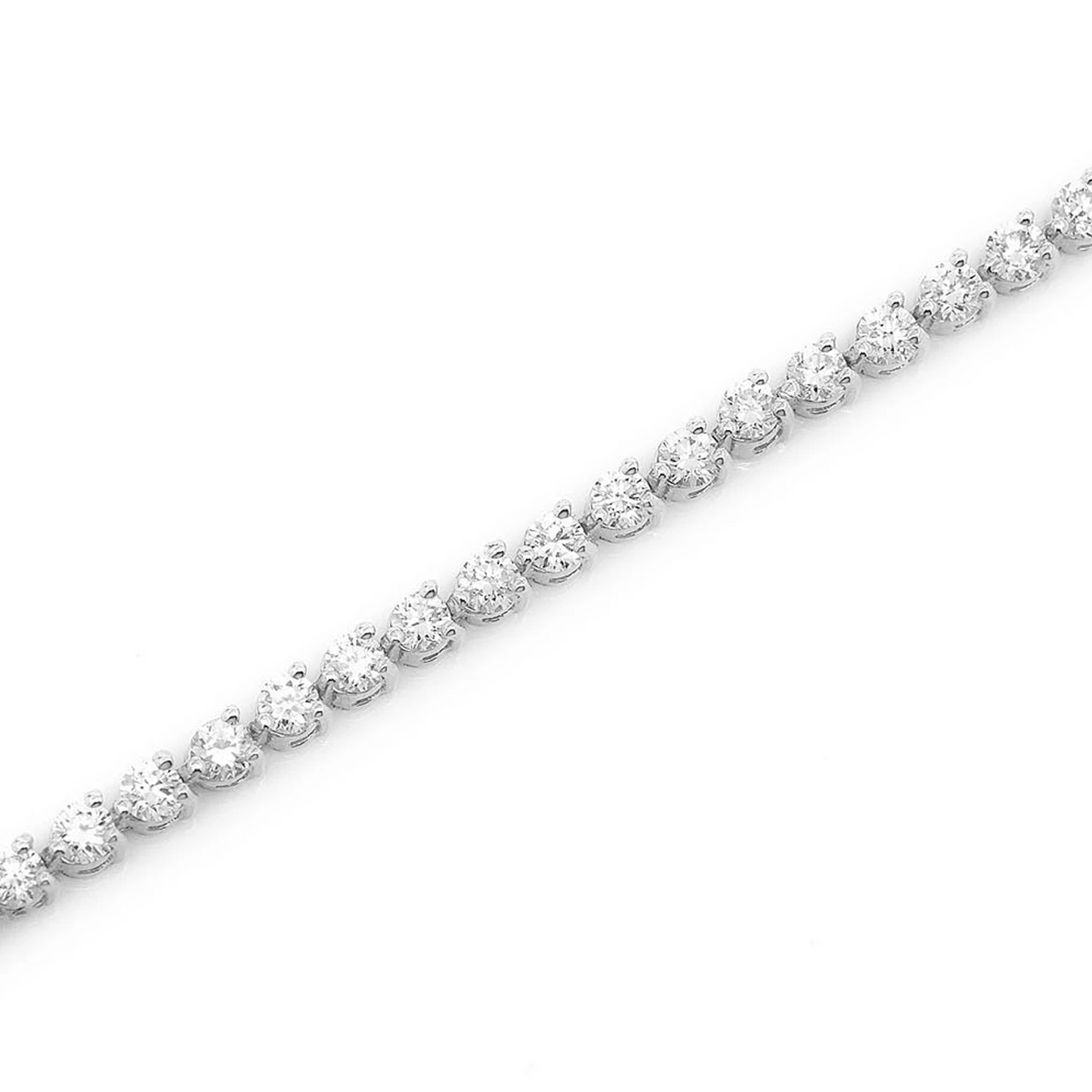 Prong Diamond Tennis Bracelet in 14K white gold, 3pt / 2.50ctw, detail view