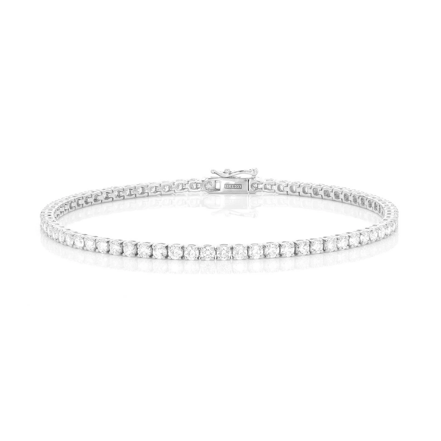 Prong Diamond Tennis Bracelet in 14K white gold, 7pt / 5.00ctw, front view