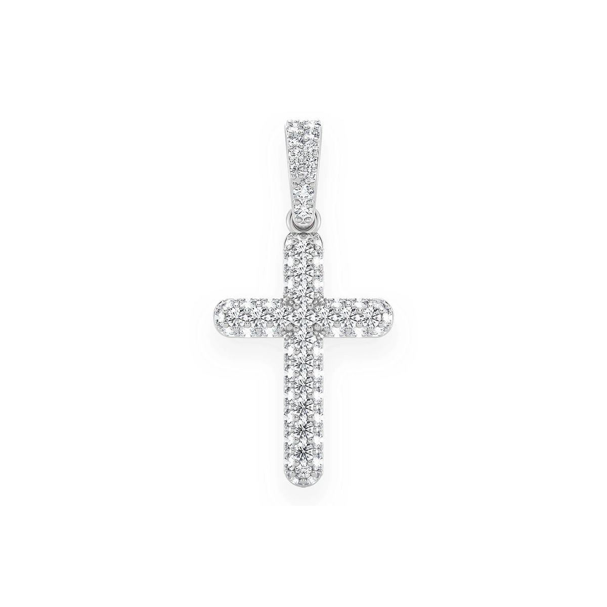 Bubbly Diamond Cross Pendant | 14K Gold | Icebox – Icebox Diamonds