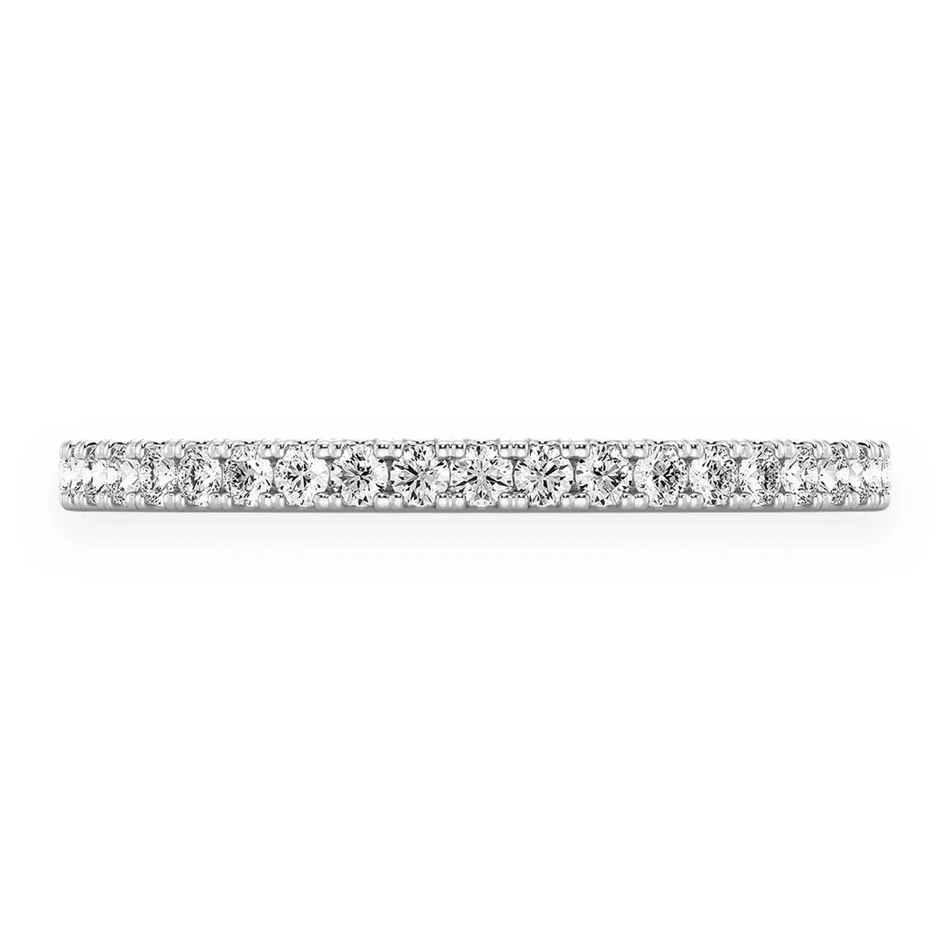 Bold Single Row Band Ring in 14K white gold, front view