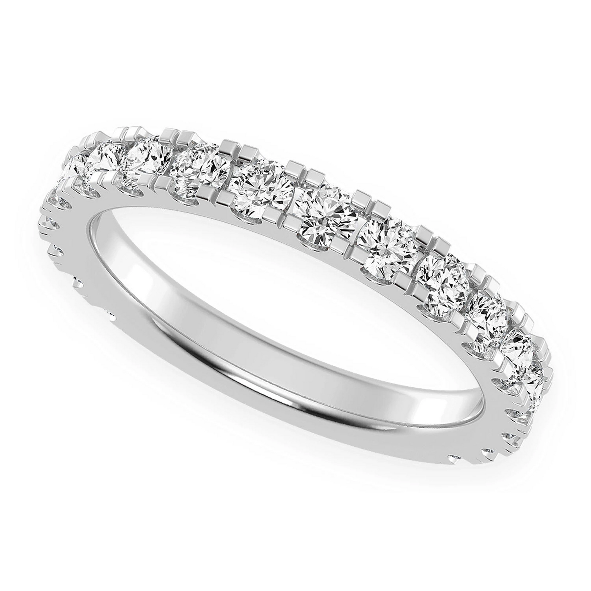 Matching Wedding Ring in 14K white gold, front view