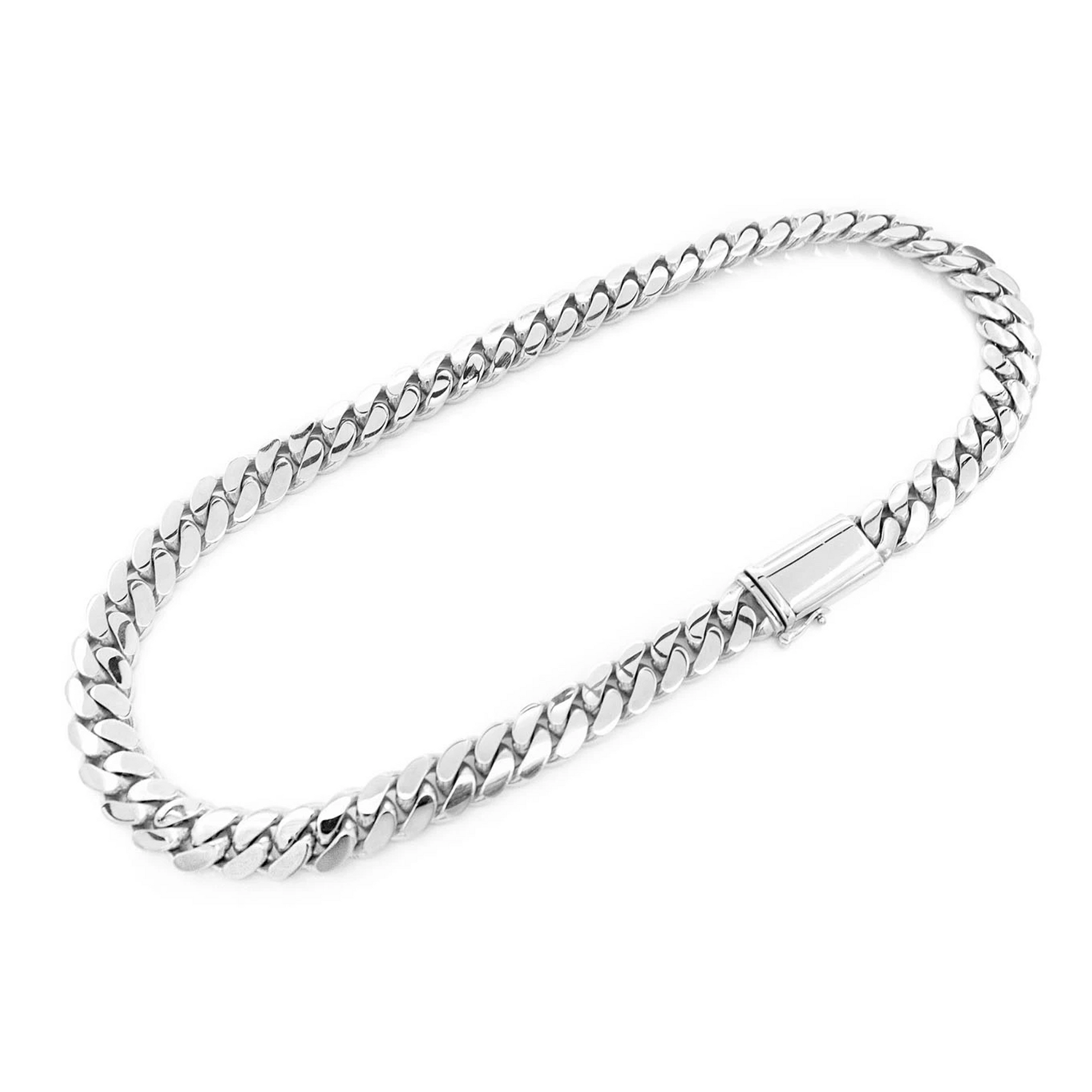 Miami Cuban Gold Chain in 14K white gold, 18mm width, alternate view