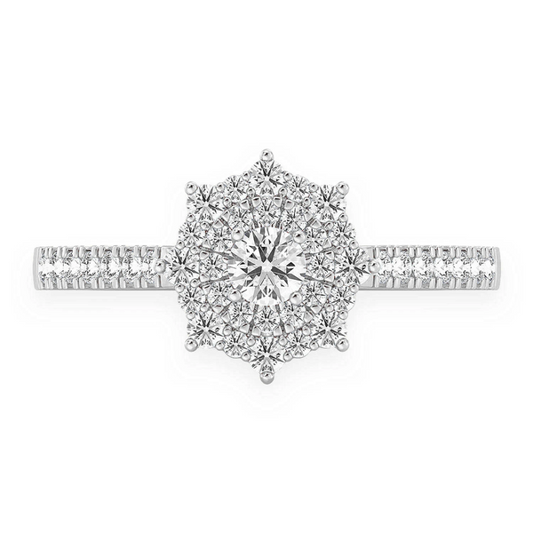 Single Band Diamond Engagement Ring