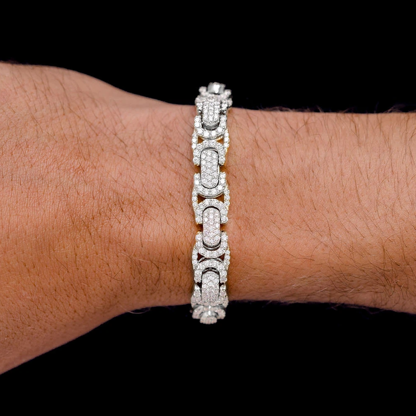 Byzantine Diamond Bracelet in 14K white gold, alternate view