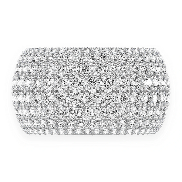 Eight Row Wide Shape Band Ring