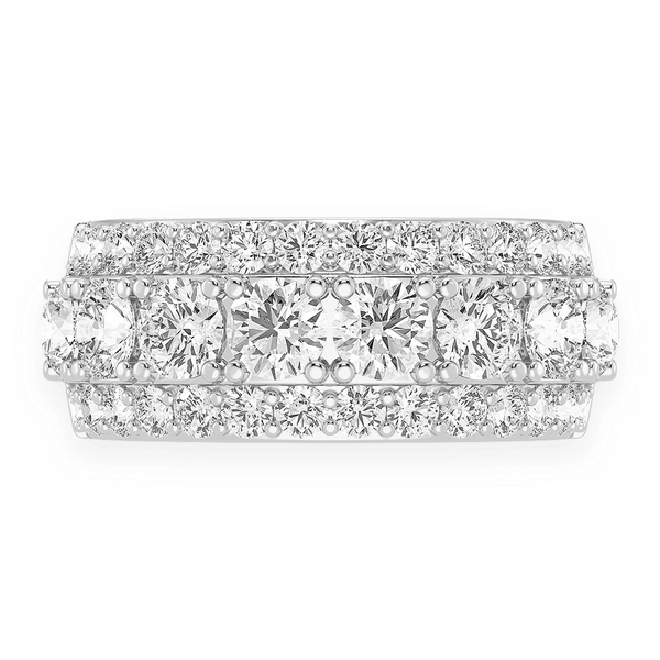 Three Row Diamond Band