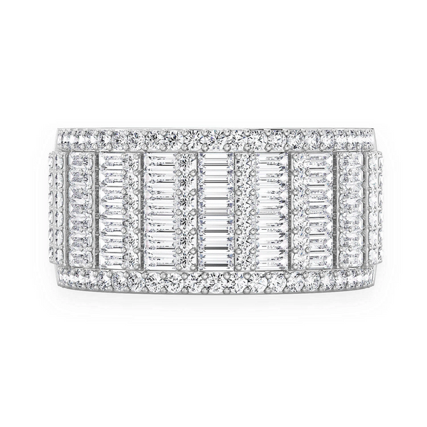 Super Baguette & Round Diamond Band Ring