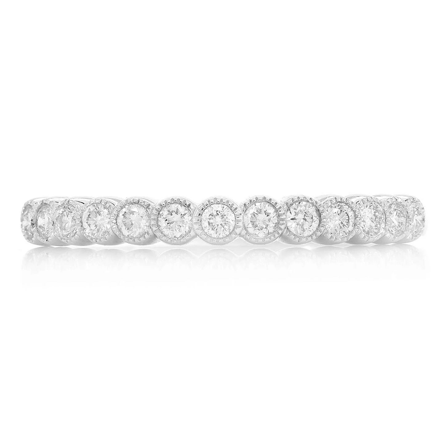 Stackable Diamond Ring in 14K white gold, front view