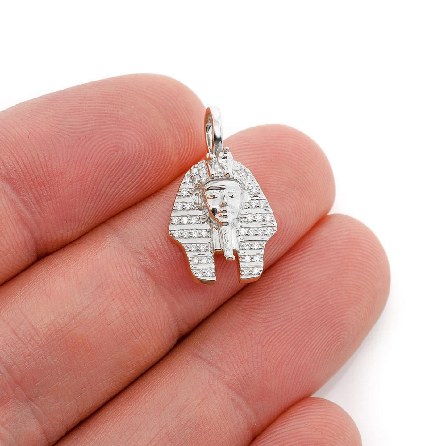 Pharaoh Diamond Pendant in 14K white gold, alternate view