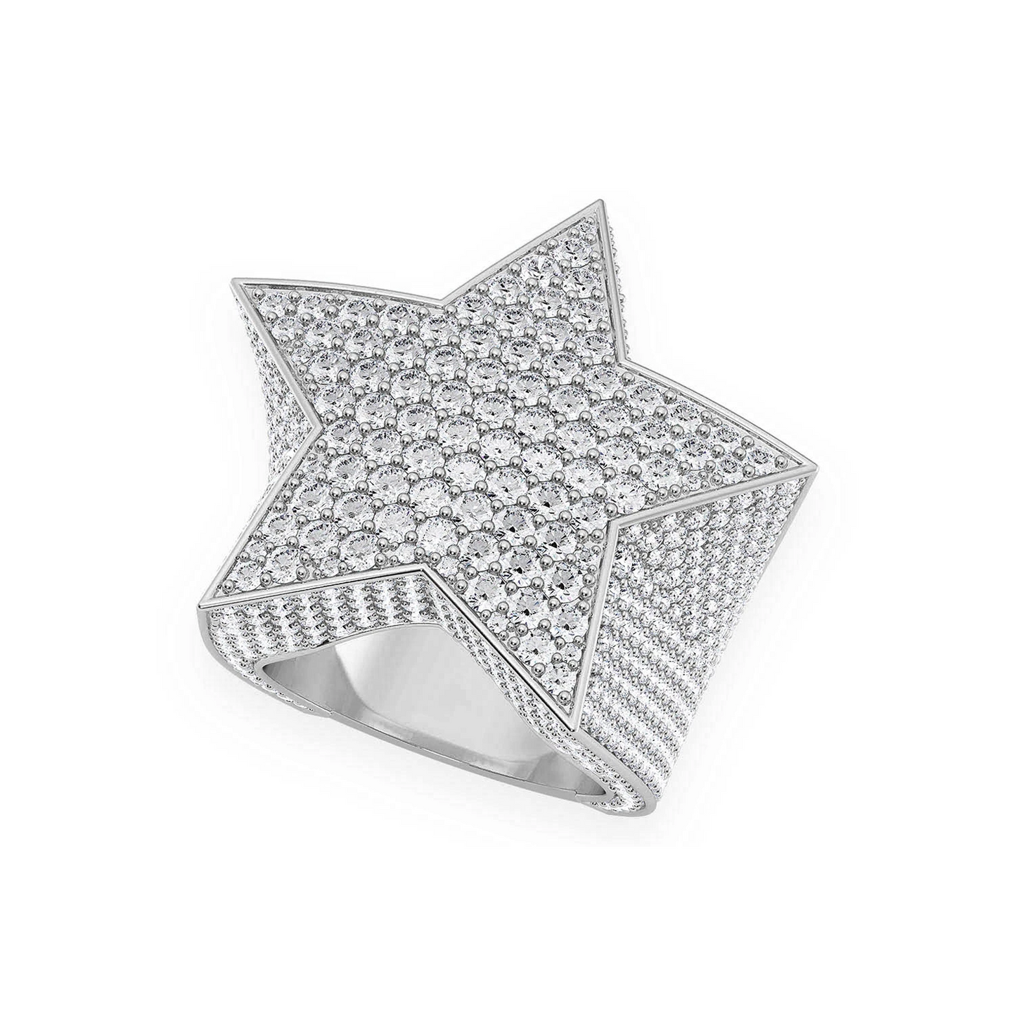 Super Star Diamond Ring in 14K white gold, detail view