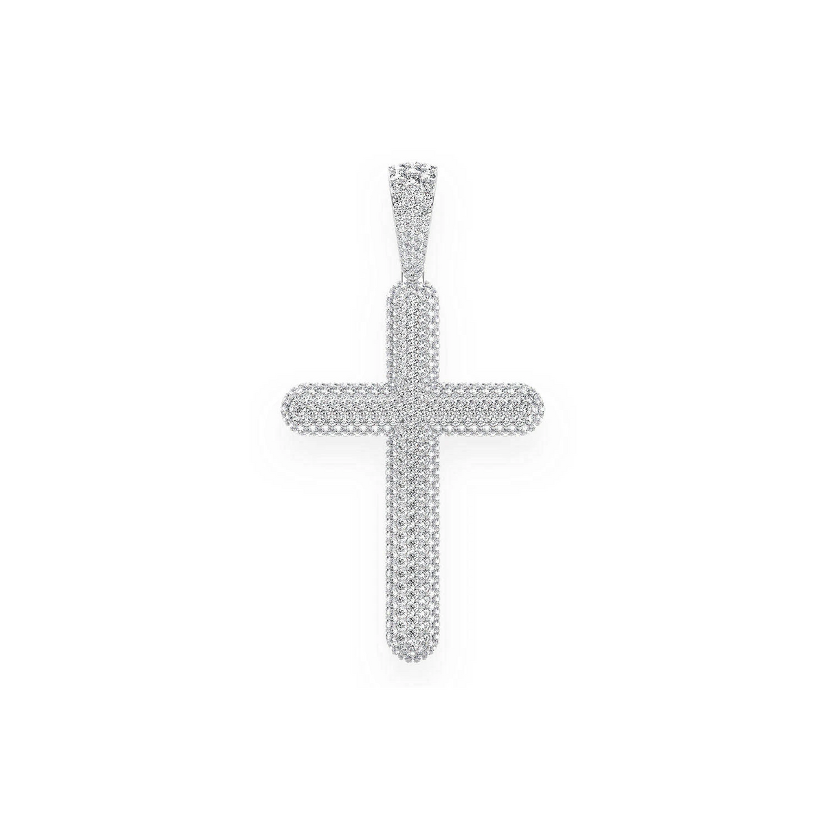 アクセサリー Glitter Diamond Cross Necklace 5mm 46cm Bubbly Diamond Cross Pendant | 14K Gold | Icebox – Icebox Diamonds