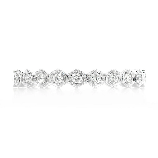 Hexagon Bezel Diamond Band