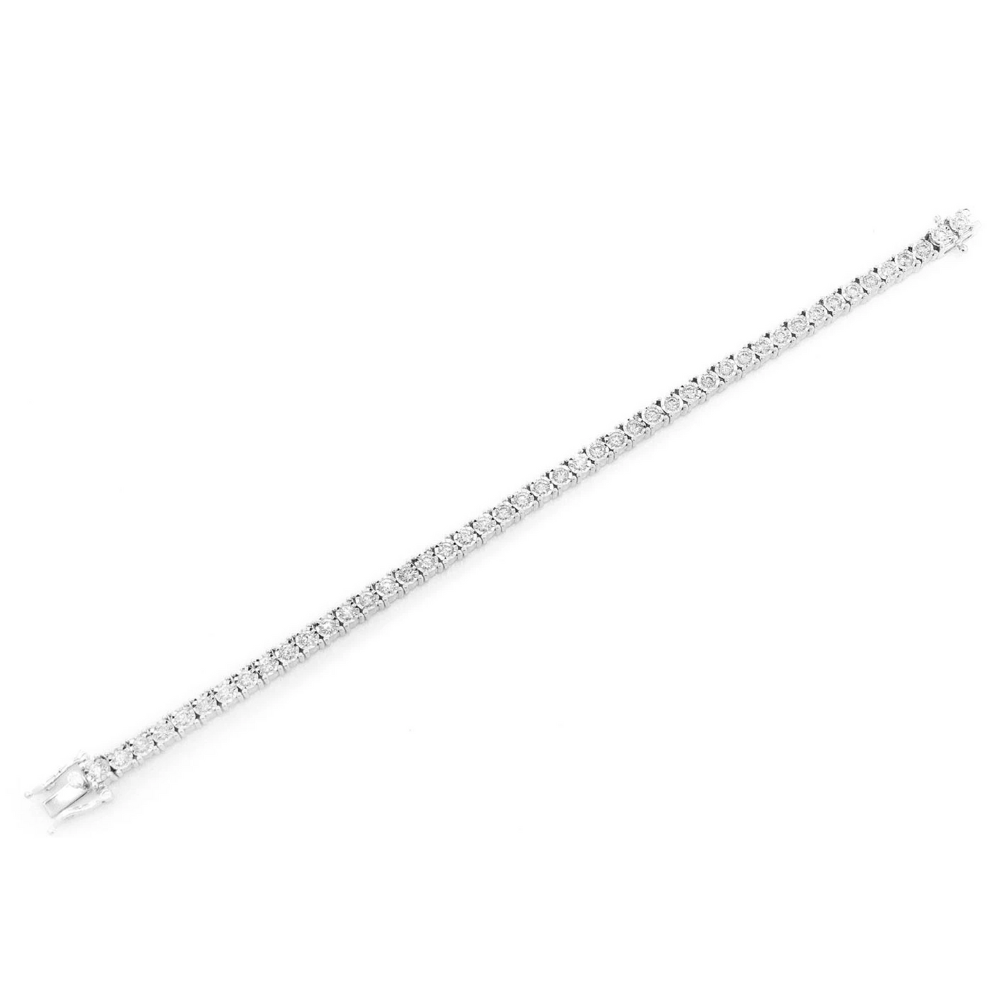 Miracle Diamond Tennis Bracelet in 14K white gold, 9pt / 4.50ctw, alternate view