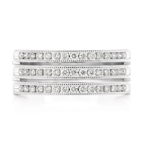 Three Row Split Channel Ring
