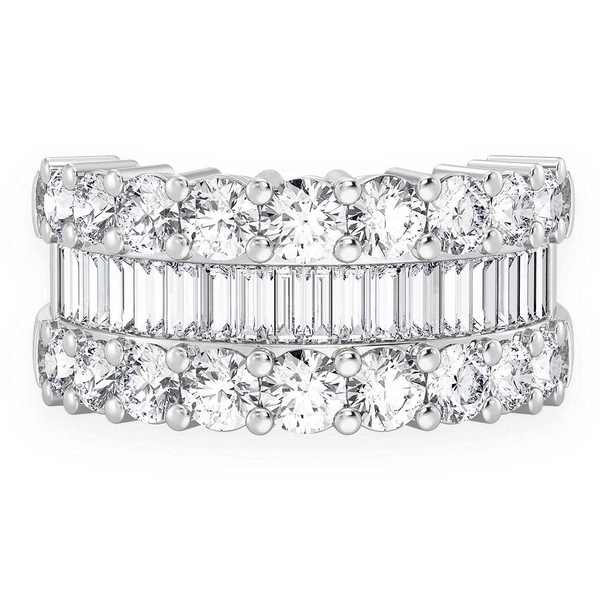 Single Row Baguette Diamond Band Ring