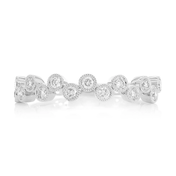 Offset Round Bezel Ring