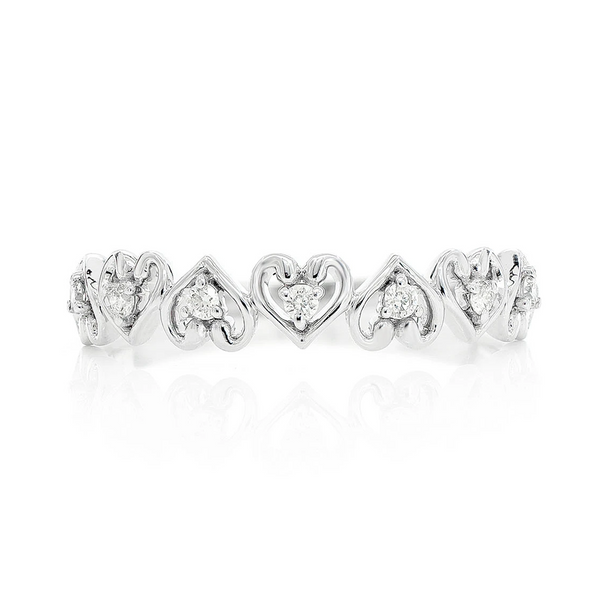 Heart Link Diamond Ring