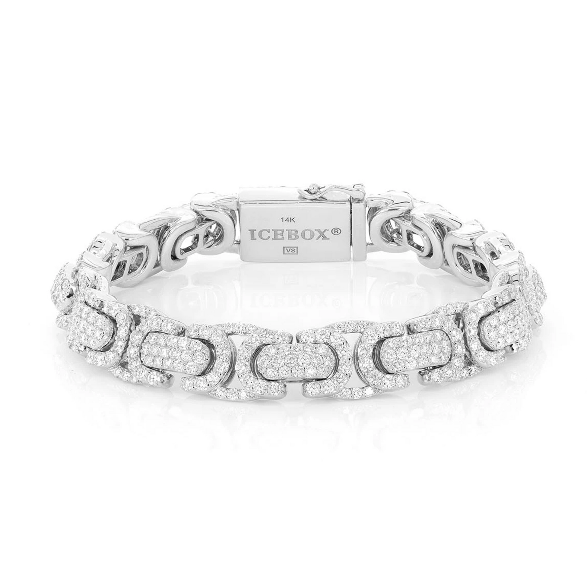 Byzantine Diamond Bracelet in 14K white gold, front view