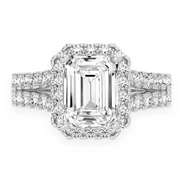 Sphinx Emerald Halo Ring