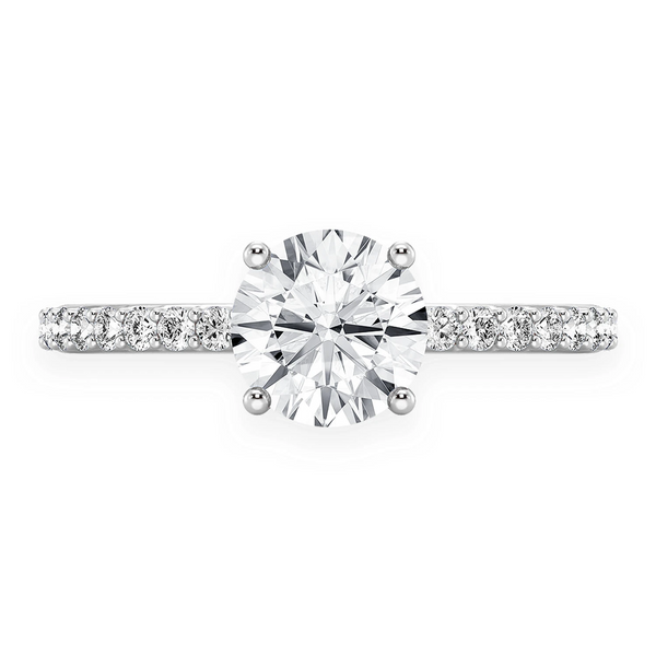 1ct Round Halo Diamond Engagement Ring